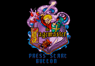 Pagemaster title screen for Sega Genesis